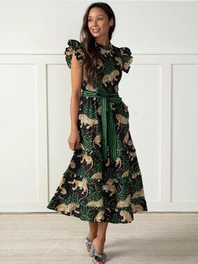 Printfresh Ready to Ruffle Dress in Bagheera Sz Small